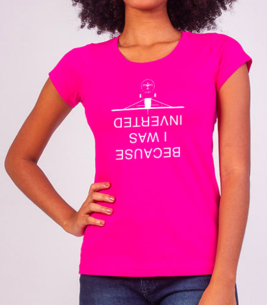 Camiseta Manga Curta Feminina Pink Because I Was Inverted Acro Brasil