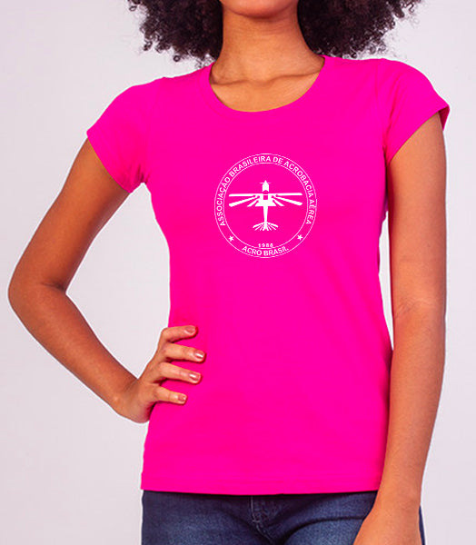 Camiseta Manga Curta Feminina Pink Bolacha Vazada Acro Brasil